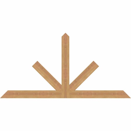 Ekena Millwork Saratoga Timber Gable Bracket, Western Red Cedar, 60"W x 30"H x 1 1/2"D x 3 1/2"F, 12/12 Pitch GBW060X30X0204SAR00SWR